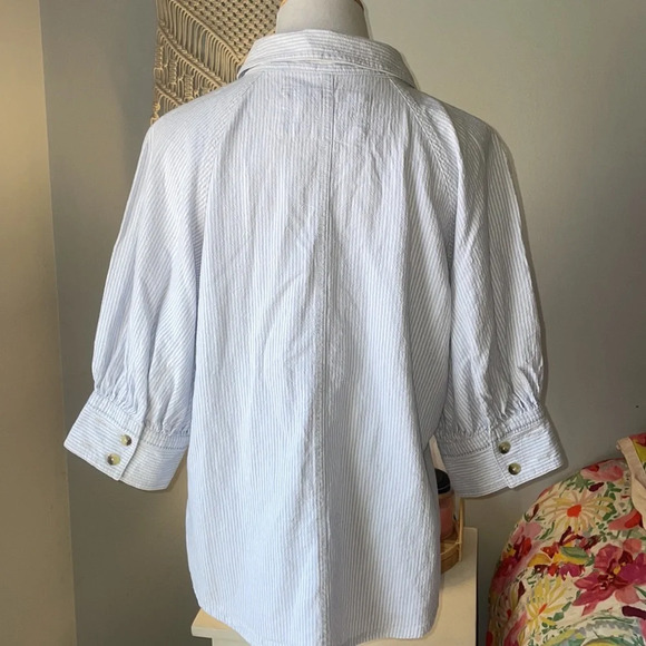 NWT Free People Women's Ellie Stripe Top, Blue Combo M - Picture 7 of 9